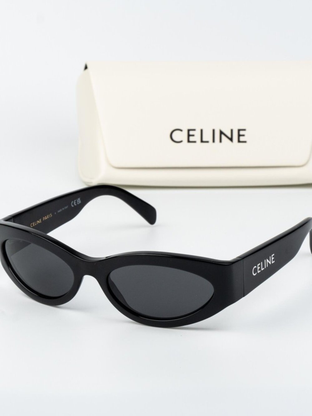 Celine Men Sunglasses Black Grey Cat Eye CL40288I MONOCHROMS 01A NEW AUTHENTIC - Picture 2 of 13